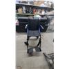 Image 2 : Drive Medical Piggyback Transport Chair, Black Fabric Seat with Blue Frame Accents