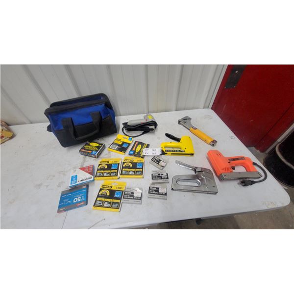 Stanley, Arrow, and Tacwise Electric and Manual Staple Guns with Assorted Staples and More