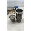 Image 3 : Mikasa Crystal Ashtray and Bottle Stopper Set, Silver-Plated Trays, Shaker, Napkin Rings