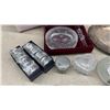 Image 4 : Mikasa Crystal Ashtray and Bottle Stopper Set, Silver-Plated Trays, Shaker, Napkin Rings