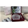 Image 5 : Mikasa Crystal Ashtray and Bottle Stopper Set, Silver-Plated Trays, Shaker, Napkin Rings