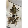 Image 2 : 2 Brass Hanging Laps and Various Shades