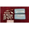 Image 1 : Vintage Sewing Machine Bobbins, Metal Tins, Seam Ripper, Needle Threader, and More