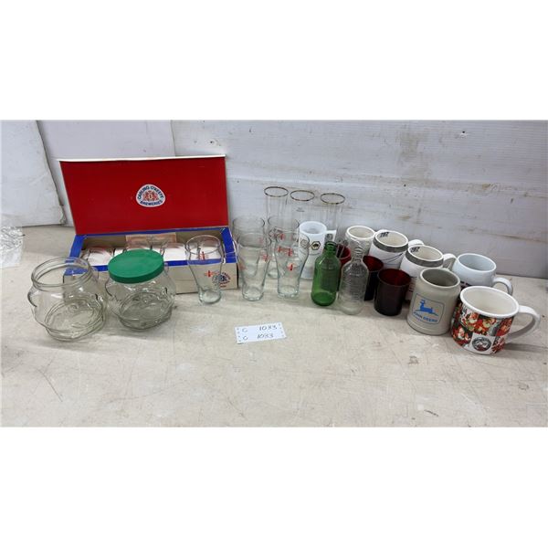 Carling O'Keefe Breweries Pilsner Glass Set, John Deere Mug, 787 Dreamliner Mugs, and More