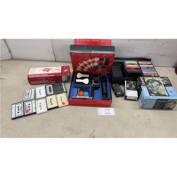 GE Automatic Movie Light Kit Model M500, Electronic Phones, Cassette Tapes, Puzzles, and More