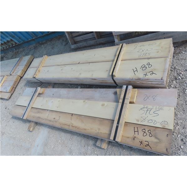 13 2"x8" and 2"x10" x 8' Dimensional Lumber