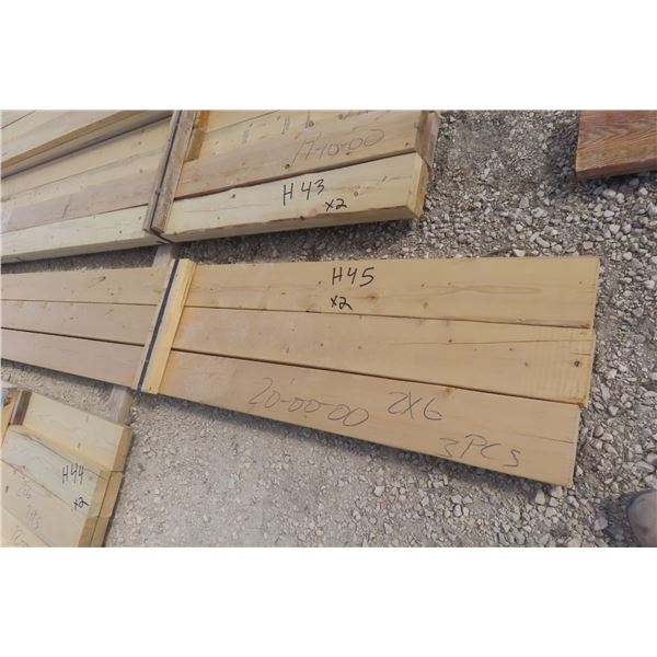 7 2"x6" x 19'-10" to 20' Dimensional Lumber