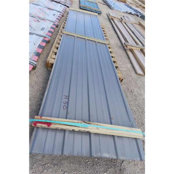 6 Steel Siding/Cladding Panels – Grey, 36" x 192" (approx 288 sq ft)