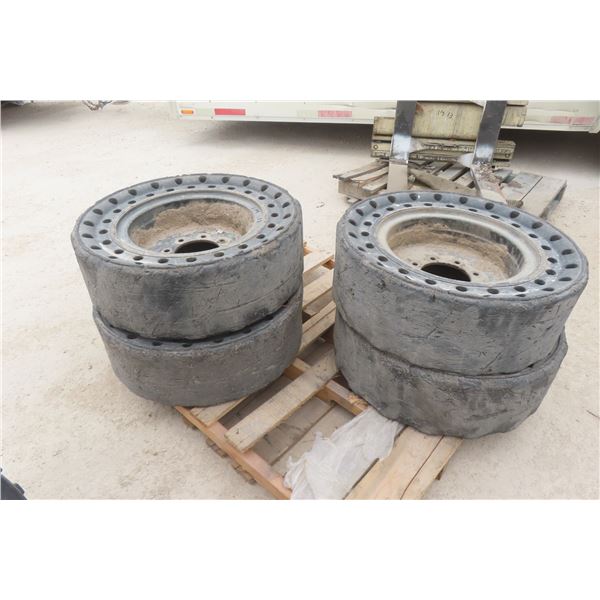4 Solid Rubber Tires on 8-Hole Rims
