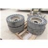 Image 1 : 4 Solid Rubber Tires on 8-Hole Rims