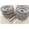 Image 4 : 4 Solid Rubber Tires on 8-Hole Rims