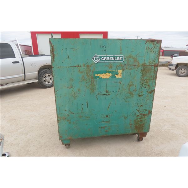 Greenlee Rolling Job Site Tool Box/Cabinet w/ Shelves – 67" x 30" x 60"