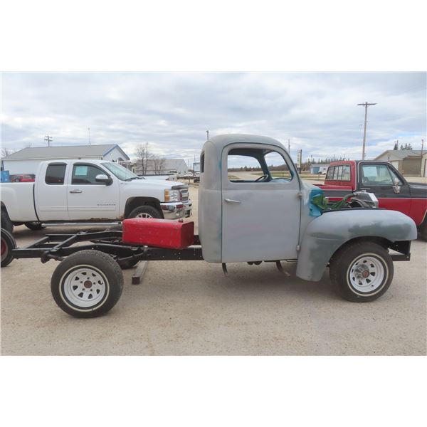 1952 Mercury ½-Ton – 6-Cyl, Cab and Chassis, Project Vehicle – Have Hood, No Box. Comes with TOD