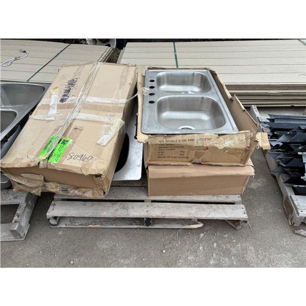 Pallet Lot - Assorted Stainless Steel Sinks