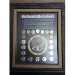 War Time Coinage (Framed As Shown)