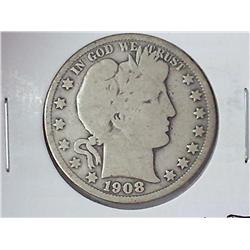 1908-O Barber Half Dollar