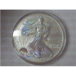 2001 American Silver Eagle (UNC) Hologramed