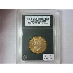 2007-D Washington $ INB MS70 Full Strike