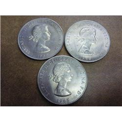 3 1965 Great Britain Churchill Crowns (UNC)