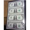 Image 2 : Uncut Sheet Of 4 2003-A One Dollar FDC's In Folio