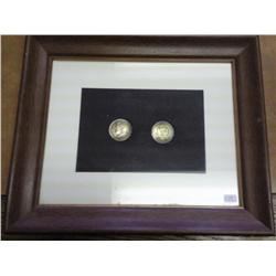 2 Framed 1964 JFk Half Dollars (Silver)