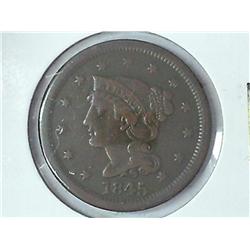 1845 Large Cent (Fine)