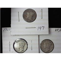 1929, 29-D And 29-S Mercury Dimes