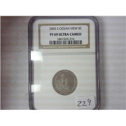 2005-S Ocean View Nickel NGC PF69 Ultra Cameo