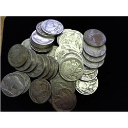 40 Assorted 1920's Buffalo Nickels