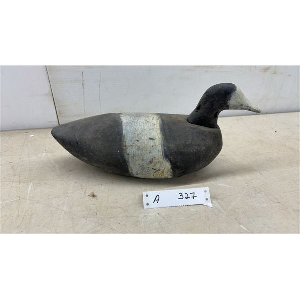 Vintage Wooden Brant Duck Decoy with Weighted Keel, 15 x 7 x 6"