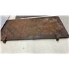 Image 3 : Pair of Vintage Cast Iron Decorative Panels with Embossed Tree Pattern, 30 x 15", Small Chip on Top