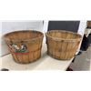 Image 2 : 2 Vintage Bushel Baskets, 2 Lengths Heavy Rope, Pipe Wrench, Mattco Easy Score 17" Tile Cutter
