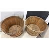 Image 3 : 2 Vintage Bushel Baskets, 2 Lengths Heavy Rope, Pipe Wrench, Mattco Easy Score 17" Tile Cutter