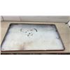 Image 2 : White Enamel Table Top with Red Border, 40 x 25"
