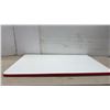 Image 3 : White Enamel Table Top with Red Border, 40 x 25"