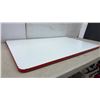 Image 4 : White Enamel Table Top with Red Border, 40 x 25"