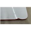 Image 6 : White Enamel Table Top with Red Border, 40 x 25"