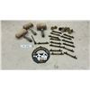 Image 1 : Vintage Decorative Patterned Paint Rollers, Cast Iron Cow Welcome Sign, Cabinet Hardware