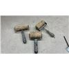 Image 2 : Vintage Decorative Patterned Paint Rollers, Cast Iron Cow Welcome Sign, Cabinet Hardware