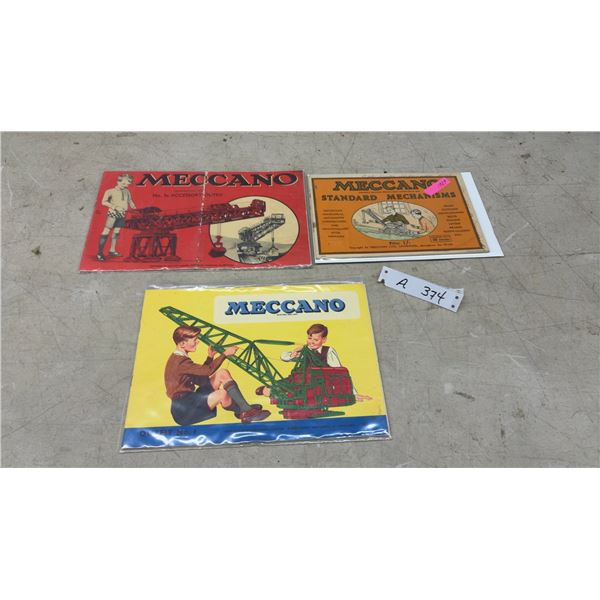 Meccano Instruction Booklets: No. 3a Accessory Outfit, Standard Mechanisms, and Outfit No. 1