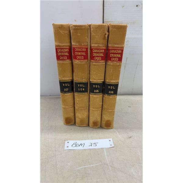 Canadian Criminal Cases Law Books, Volumes 104, 105, 106, and 107, Set of Four