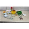 Image 1 : Fire-King Milk Glass D-Handle Coffee Mug, Vintage Thermos, Bowls, Glassware, and More
