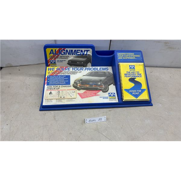 Moog Chassis Parts Automotive Alignment Informational Display Stand with Booklet, 8 x 24 x 12"