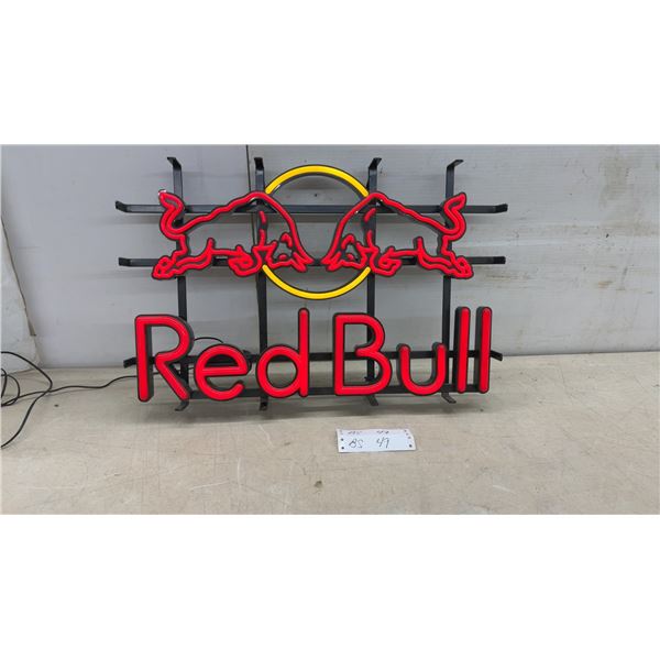 Red Bull LED Neon Sign with Charging Bulls Logo, 14 x 22 x 3"