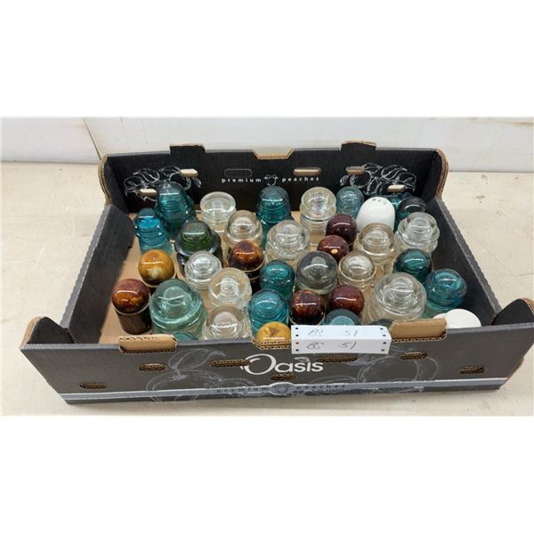 Assorted Antique Glass and Ceramic Electrical Insulators Including CPR and More