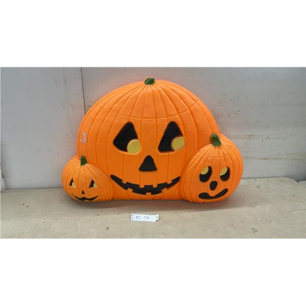 Blow Mold Triple Jack-O'-Lantern Lighted Halloween Decoration, 21 x 31"