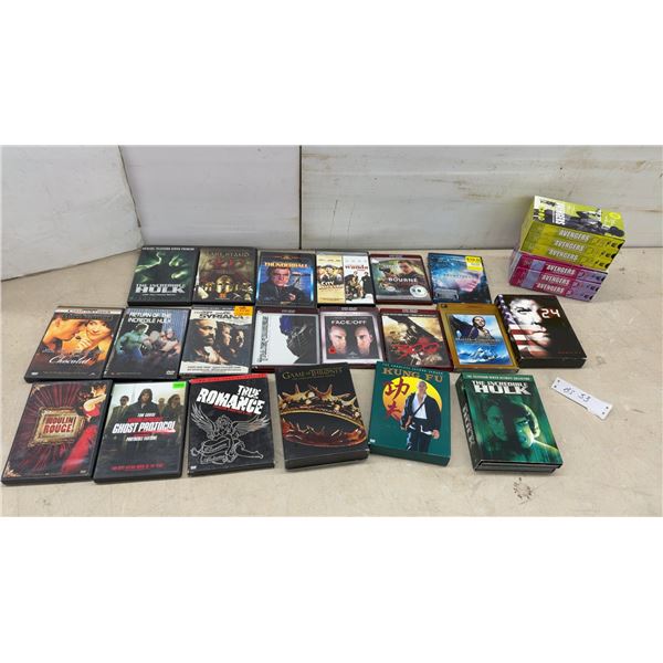 DVD's & VHS: Game of Thrones Complete Second Season The Incredible Hulk TV Series, Avengers and