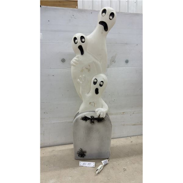 Three Ghosts on Tombstone Halloween Blow Mold, 41" Tall