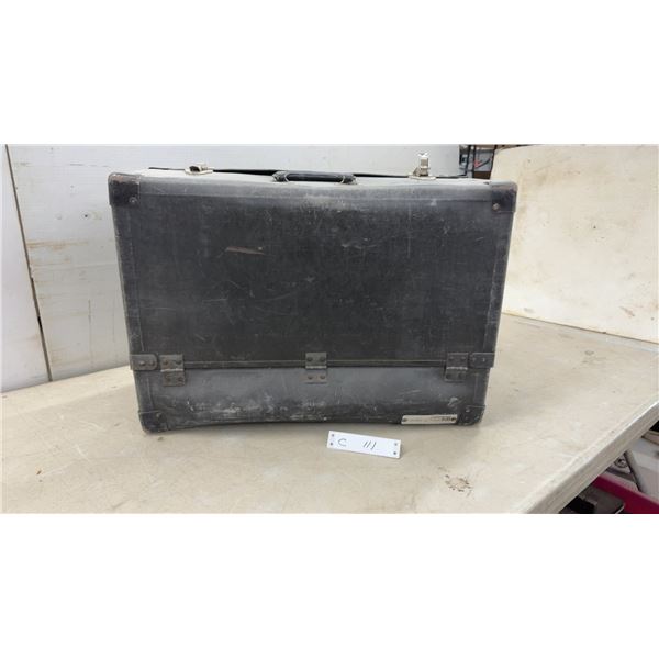 Vintage Fiberbilt Black Cantilever Equipment Case with Metal Hardware