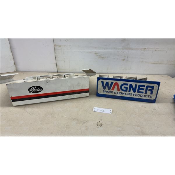 Gates Belt Display Rack and Wagner Brake and Lighting Products Counter Display
